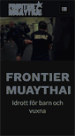 Mobile Screenshot of frontiermuaythai.se